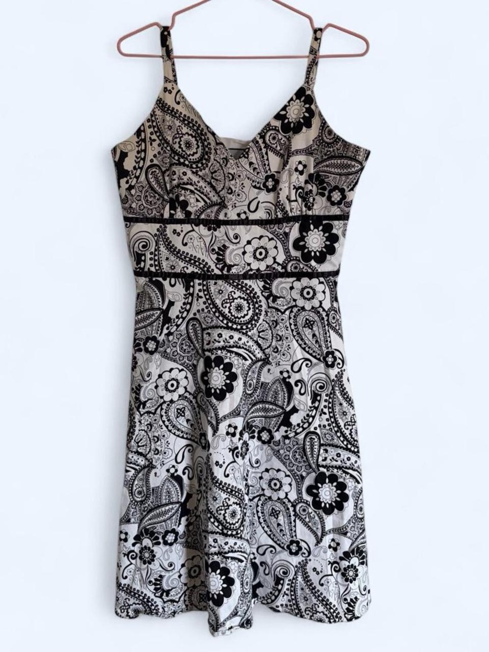 Black and white Paisley Dress